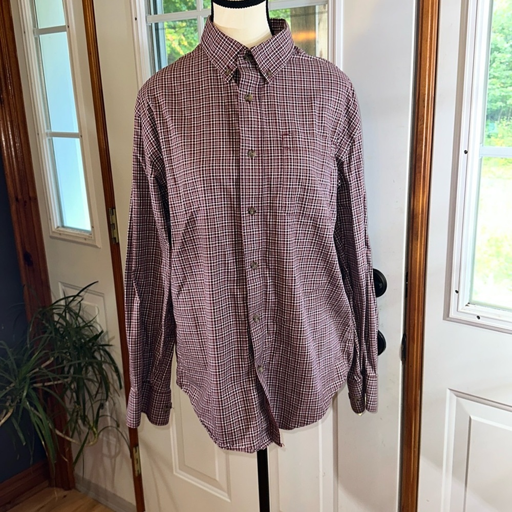 Red Head Plaid Button Down Shirt